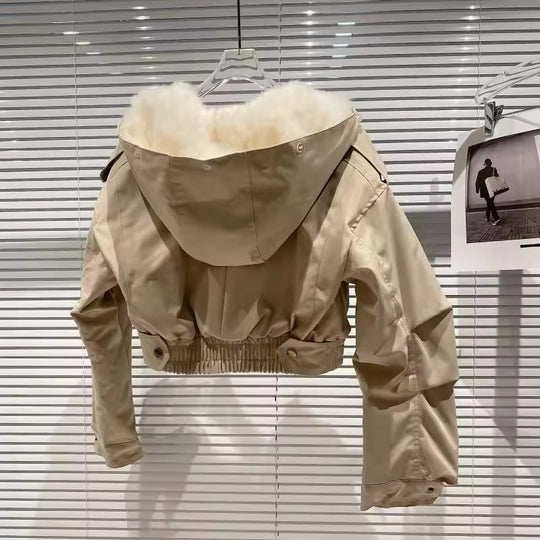 IceBloom Rabbit Fur Parka