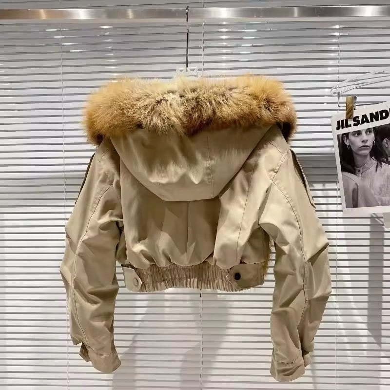 IceBloom Rabbit Fur Parka