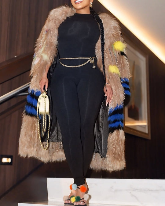 Rich Girl Turn Down Collar Fur
