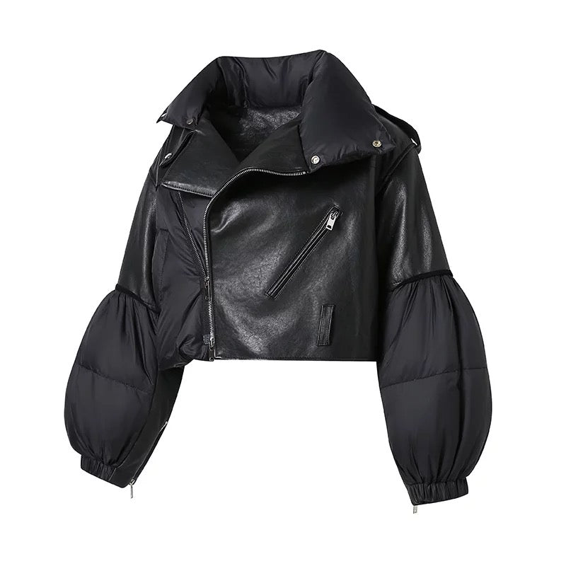 Kylie Leather Bomber