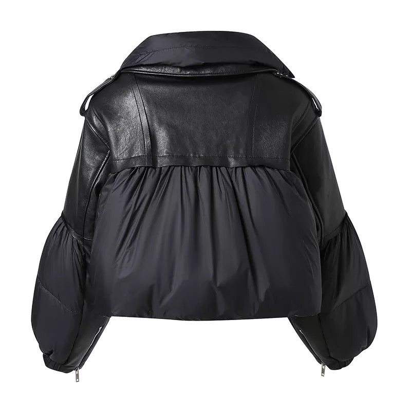 Kylie Leather Bomber