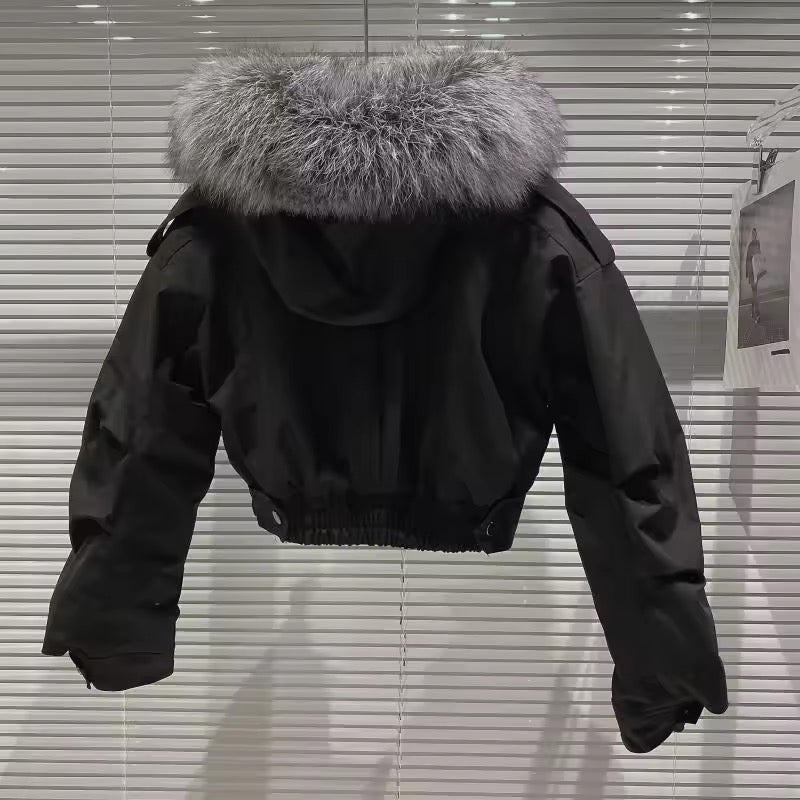 IceBloom Rabbit Fur Parka
