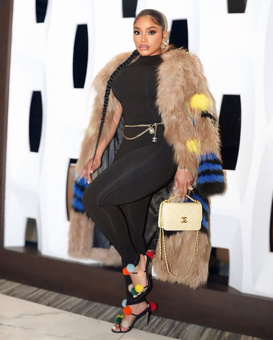 Rich Girl Turn Down Collar Fur