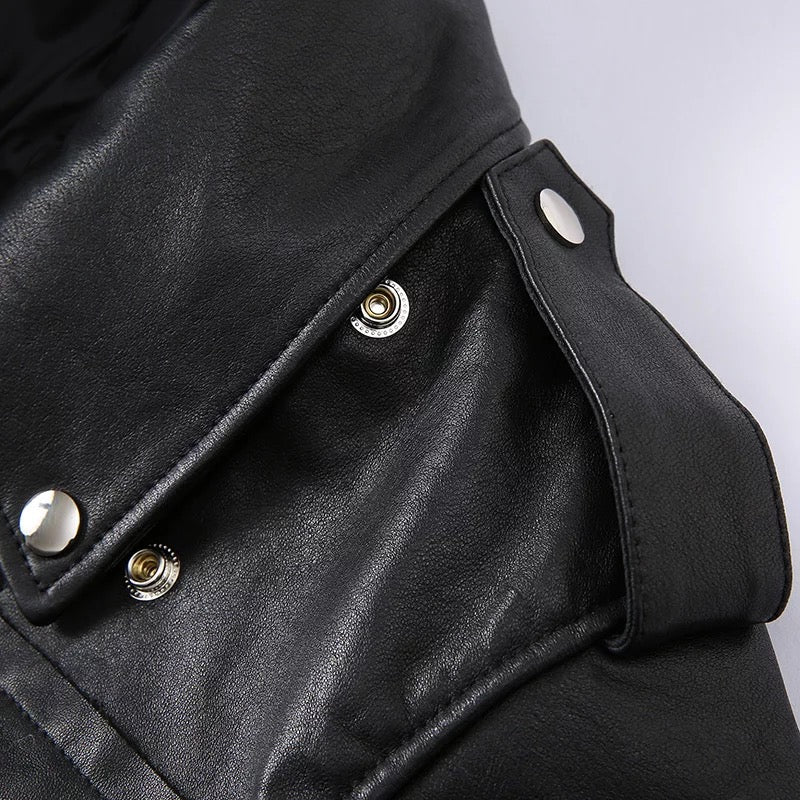 Kylie Leather Bomber