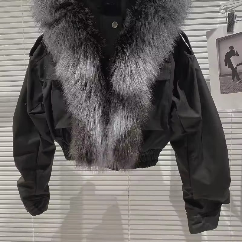 IceBloom Rabbit Fur Parka
