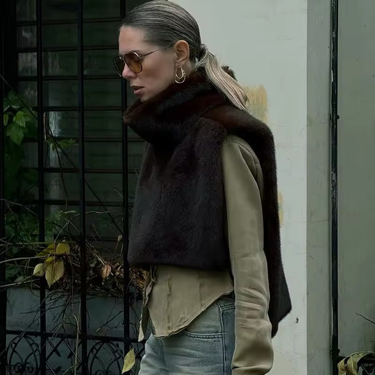 Luxe Sleeveless Faux Fur Vest