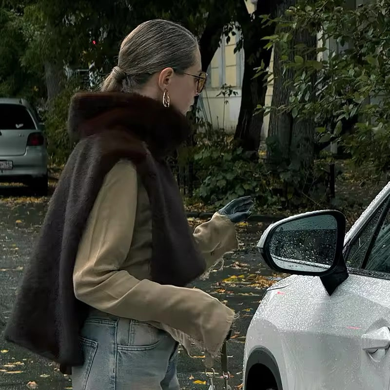 Luxe Sleeveless Faux Fur Vest