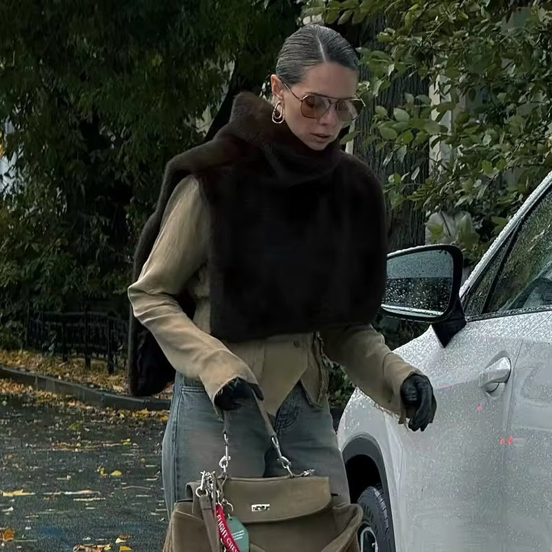 Luxe Sleeveless Faux Fur Vest