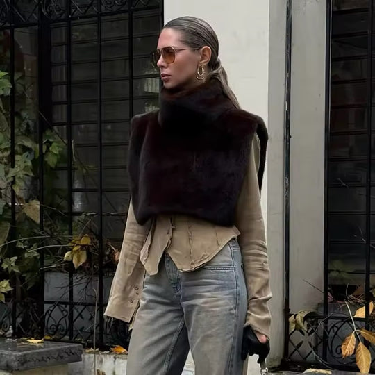 Luxe Sleeveless Faux Fur Vest