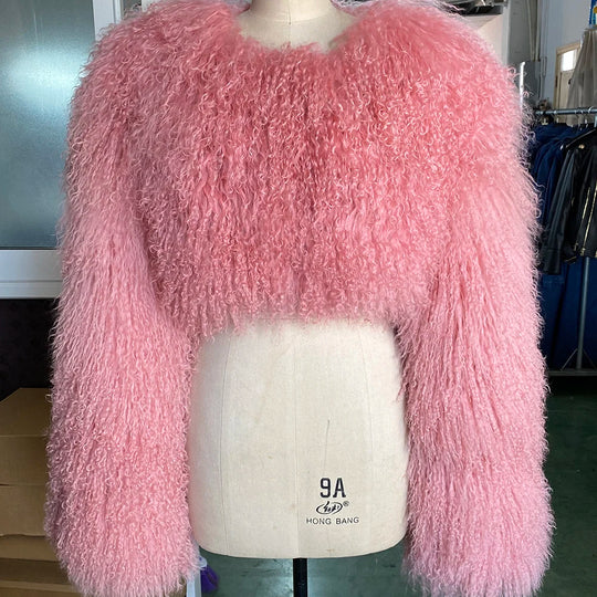Cropped Mongolia Fur Jacket