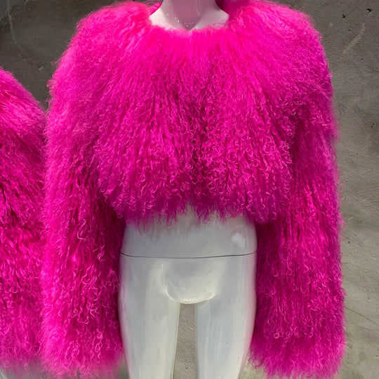 Cropped Mongolia Fur Jacket