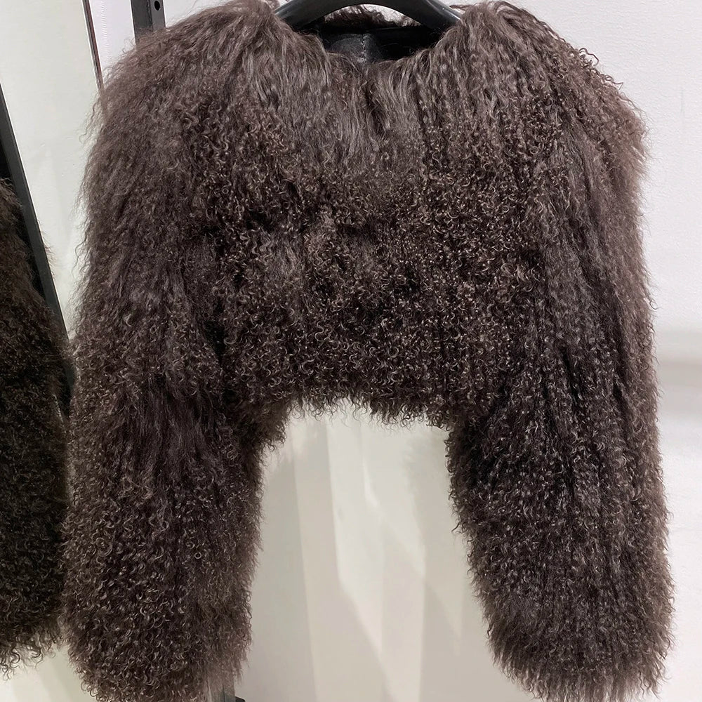 Cropped Mongolia Fur Jacket