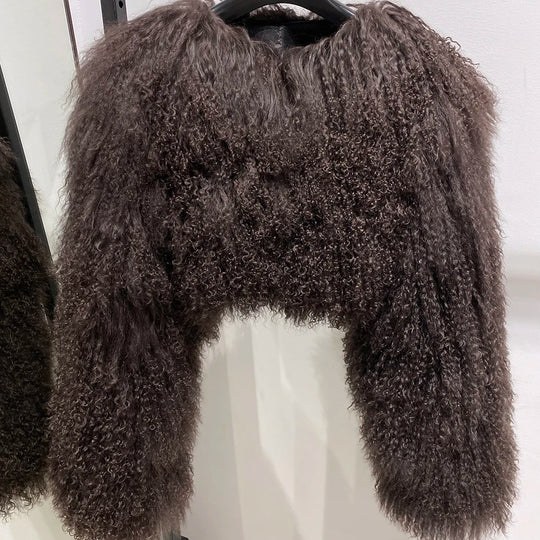 Cropped Mongolia Fur Jacket