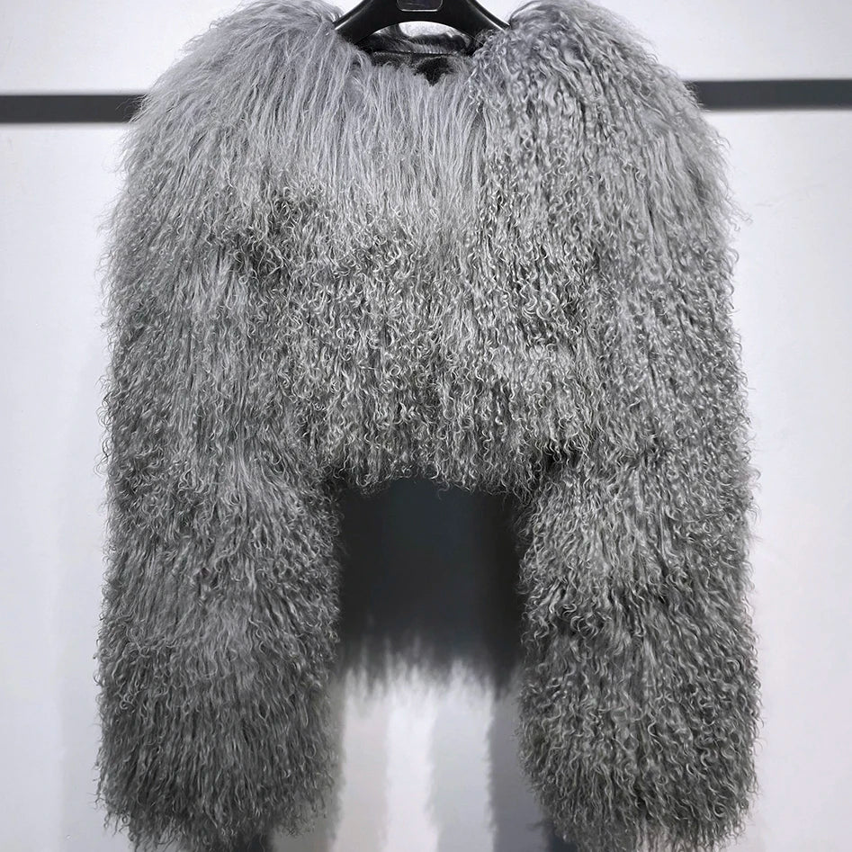 Cropped Mongolia Fur Jacket