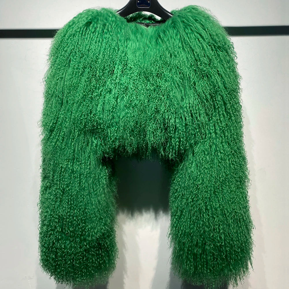 Cropped Mongolia Fur Jacket