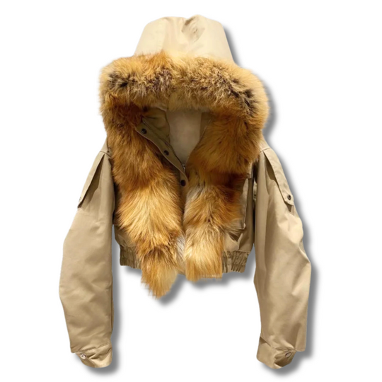 IceBloom Rabbit Fur Parka
