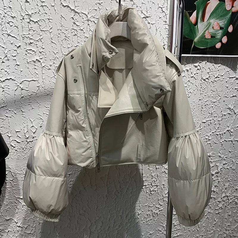 Kylie Leather Bomber