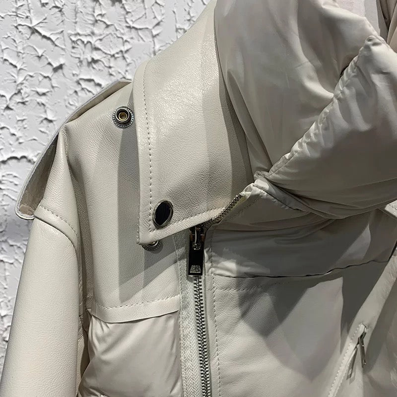 Kylie Leather Bomber