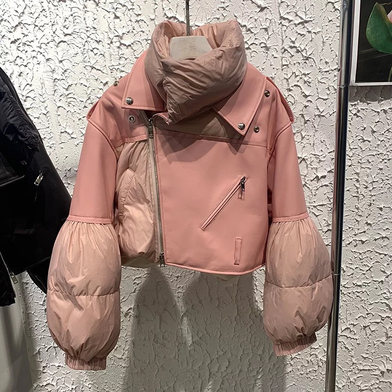 Kylie Leather Bomber